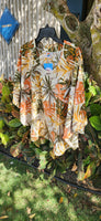 Poncho Top --  -  Sprinkle -- Pink Blue and Olive Rust