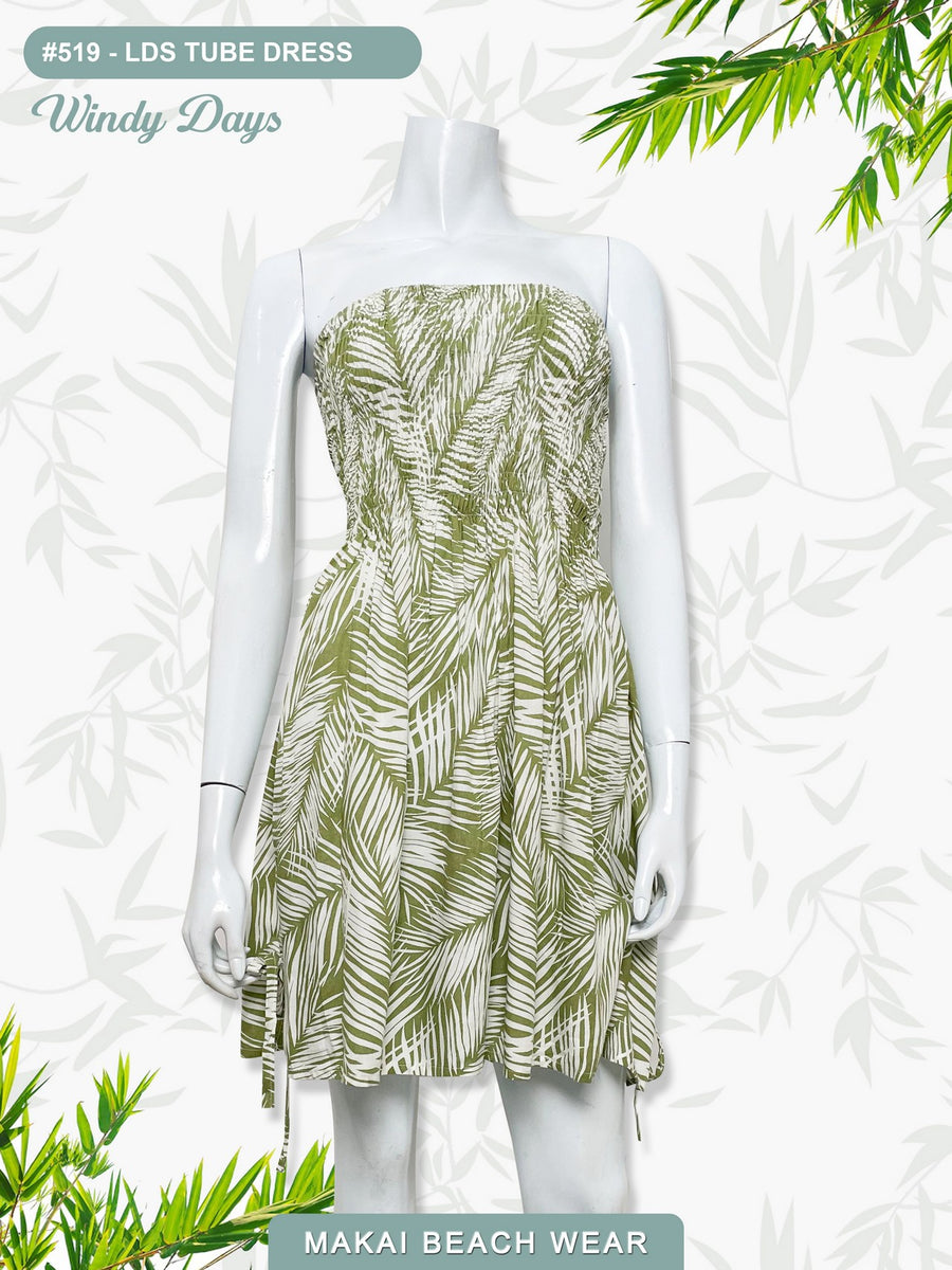 sage green tube dress Ladies Tube Sun Dress -- Windy Days ---Black - Sage