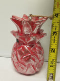 Pineapple Christmas Ornament - Silver/Red