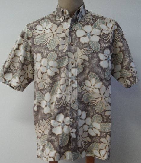 Vintage Kahala Floral Print Men's Aloha Shirt - Medium