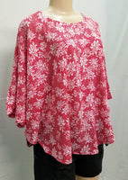 Poncho Top - Pineapple Rain - Red and Black