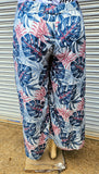 Ladies Palazzo Pant --Bali Hai --- Blue/Slate -- Brown/Cream