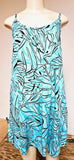 Ladies Leilani Dress --WaterColor - - Blue - Turquoise- Green