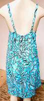 Ladies Leilani Dress --WaterColor - - Blue - Turquoise- Green