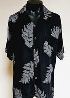 Men's Aloha Shirt - Palapalai ---  Black -- Navy Blue -- Olive Green