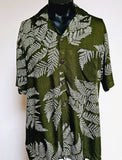 Men's Aloha Shirt - Palapalai ---  Black -- Navy Blue -- Olive Green