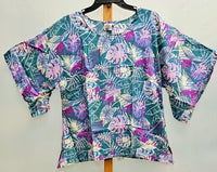 Kimono Sleeved Top  -  Sprinkle -- Black/Gold and Teal/Lavender