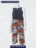 Ladies Capri Pants - Nui Loa - Black/Gray, Navy/Blue, Rust/Pink