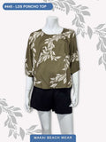 Ladies Poncho Top - Maili Lei --- Clay  -- Taupe