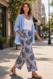 Blue & Slate Bali Hai Tropical Wide-Leg Palazzo Pants