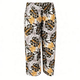 Brown & Cream Bali Hai Tropical Wide-Leg Palazzo Pants