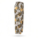 Brown & Cream Bali Hai Tropical Wide-Leg Palazzo Pants