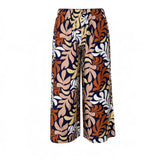 Rust & Pink Nui Loa Tropical Wide-Leg Palazzo Pants