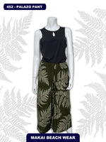 Ladies Palazo Pants - Palapalai - Black/Brown, Black/Grey, Brown/Blue, Olive