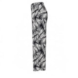 Black Windy Days Tropical Wide-Leg Palazzo Pants