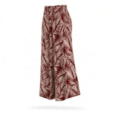 Rust Red Windy Days Tropical Wide-Leg Palazzo Pants