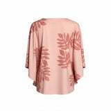 Salmon Breadfruit Tropical Floral Tunic Top