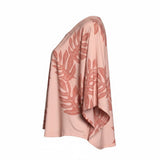 Salmon Breadfruit Tropical Floral Tunic Top