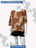 Ladies Kimono Top - Maili Lei -- Clay --  Taupe