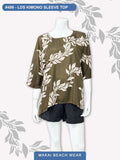 Ladies Kimono Top - Maili Lei -- Clay --  Taupe
