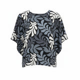 Black Nui Loa Tropical Tunic Top