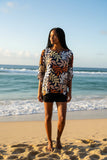 Rust Nui Loa Tropical Tunic Top
