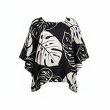 Black Ying Yang Tropical Tunic Top