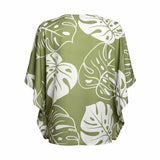 Sage Ying Yang Tropical Floral Tunic Top
