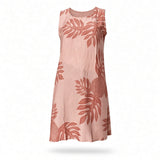 Strawberry Breadfruit Tropical A-line Dress