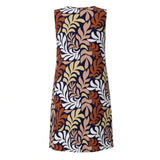 Rust Nui Loa Tropical A-line Dress