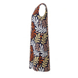 Rust Nui Loa Tropical A-line Dress