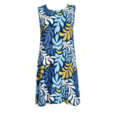 Turquoise Nui Loa Tropical A-line Dress