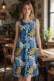 Turquoise Nui Loa Tropical A-line Dress