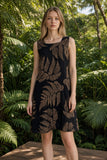 Black & Brown Palapalai Tropical A-line Dress