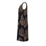 Black & Brown Palapalai Tropical A-line Dress