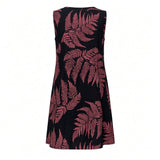 Black & Rose Palapalai Tropical A-line Dress