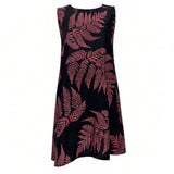 Black & Rose Palapalai Tropical A-line Dress