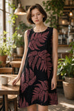 Black & Rose Palapalai Tropical A-line Dress