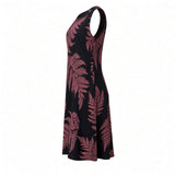 Black & Rose Palapalai Tropical A-line Dress
