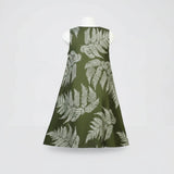 Olive Palapalai Tropical A-line Dress