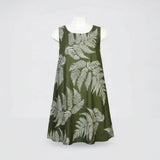 Olive Palapalai Tropical A-line Dress