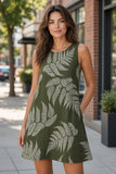 Olive Palapalai Tropical A-line Dress