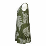 Olive Palapalai Tropical A-line Dress