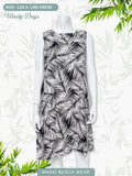 Ladies A-line Dress - Windy Days - Black & Sage