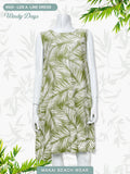 Ladies A-line Dress - Windy Days - Black & Sage