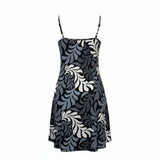 Black Nui Loa Print Leilani Dress
