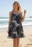 Black Nui Loa Print Leilani Dress