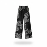 Black Breadfruit Smocked Wide-Leg Pants