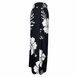 Black Bumbucha 2 Hibiscus Smocked Wide-Leg Pants