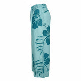Mint Bumbucha 2 Hibiscus Smocked Wide-Leg Pants